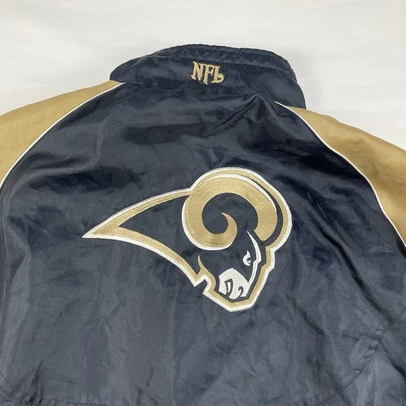NFL St. Louis Rams Mens Reversible Stadium Jacket Vintage Blue/Gold Size: Large - Picture 9 of 16